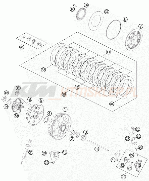 Schemat "sprzęgło" do KTM 450 EXC FACTORY EDITION