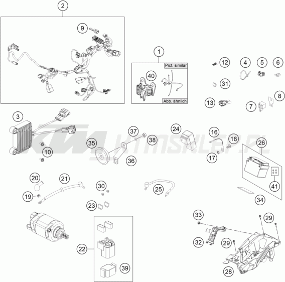 Schemat "wiązka elektryczna" do KTM 450 EXC-F Six Days