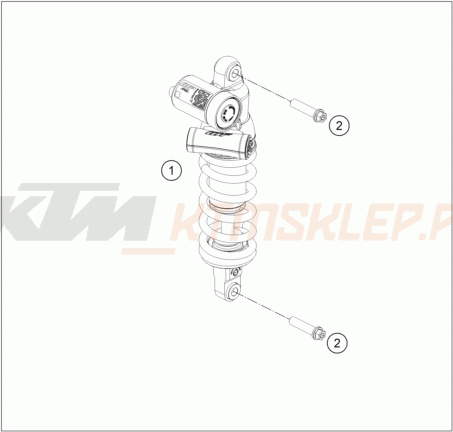 Schemat "amortyzator tył" do KTM 990 DUKE R