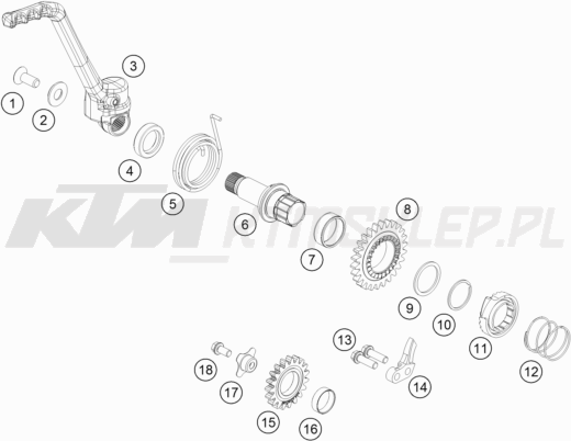 Schemat "kopniak" do KTM 85 SX 19/16