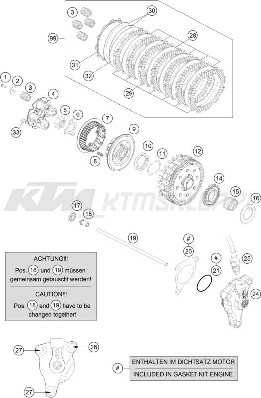 Schemat "sprzęgło" do KTM 690 DUKE R ABS