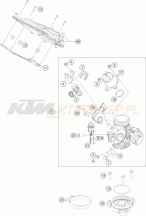 Schemat "wtrysk paliwa" do KTM 125 DUKE