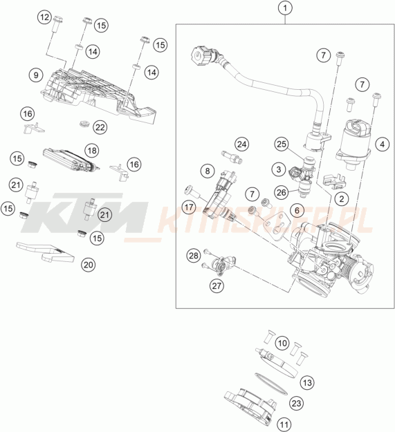 Schemat "wtrysk paliwa" do KTM 250 DUKE