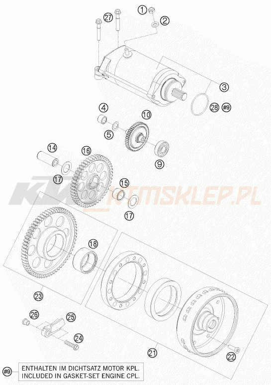 Schemat "rozrusznik" do KTM 1190 RC8R TRACK