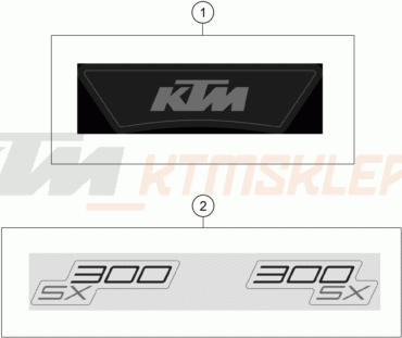 Schemat "naklejki" do KTM 300 SX