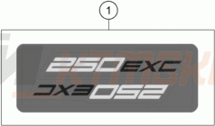 Schemat "naklejki" do KTM 250 EXC