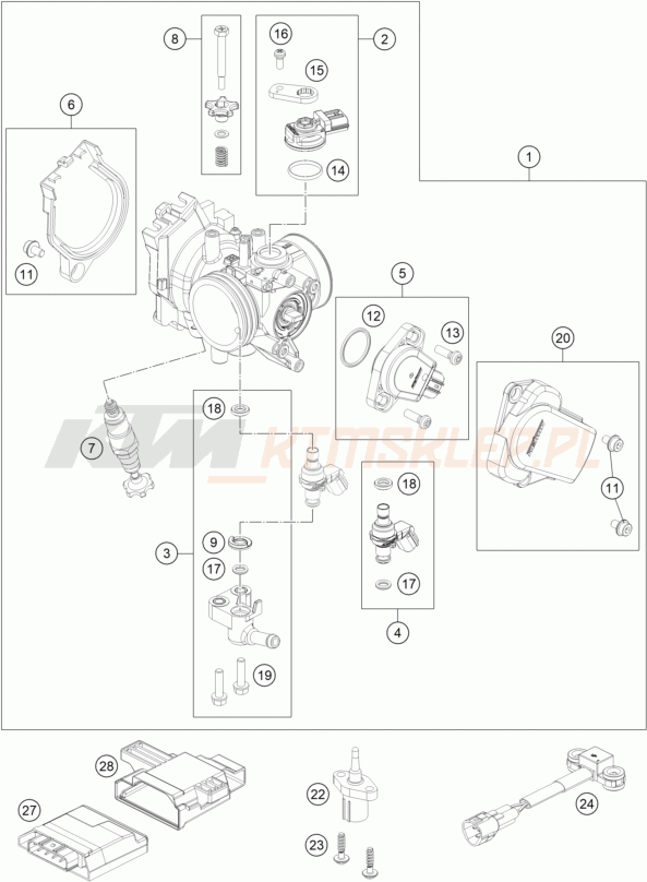 Schemat "wtrysk paliwa" do KTM 450 SX-F FACTORY EDITION