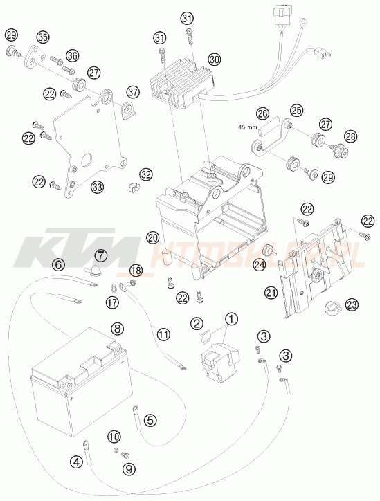 Schemat "akumulator" do KTM 990 SUPER DUKE