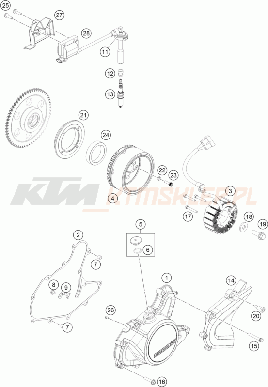 Schemat "układ zapłonowy" do KTM RC 125