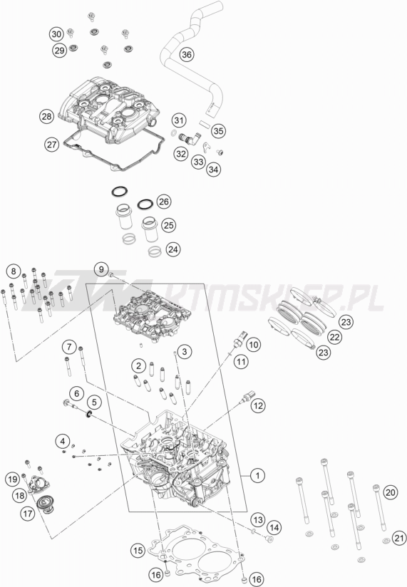 Schemat "głowica" do KTM 790 Duke