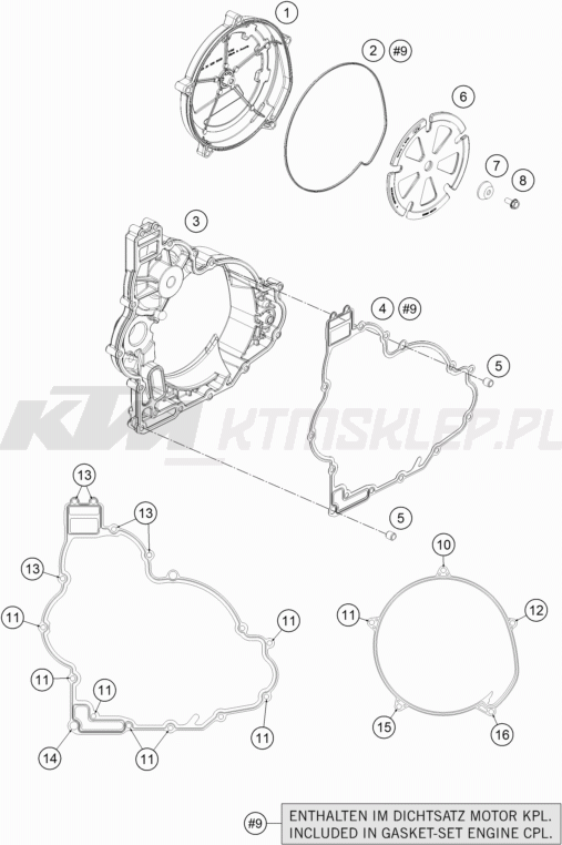 Schemat "pokrywa sprzęgła" do KTM 1190 ADVENTURE R ABS