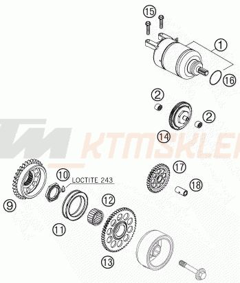 Schemat "rozrusznik" do KTM 450 SX-F