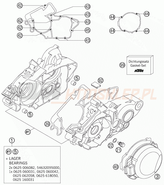 Schemat "kartery" do KTM 125 SXS