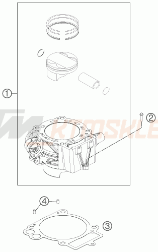 Schemat "cylinder" do KTM 690 DUKE