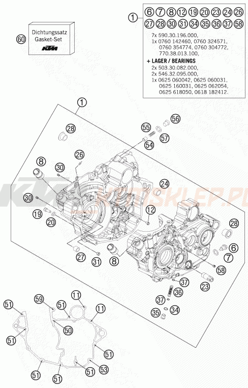 Schemat "kartery" do KTM 250 XCF-W