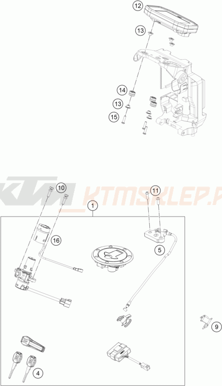 Schemat "system zabezpieczający" do KTM 790 DUKE L