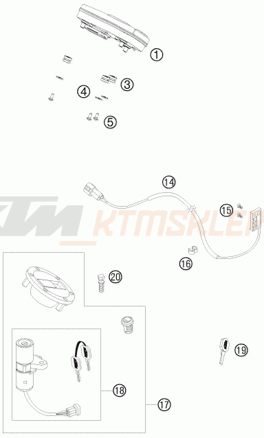 Schemat "system zabezpieczający" do KTM 990 SUPER DUKE