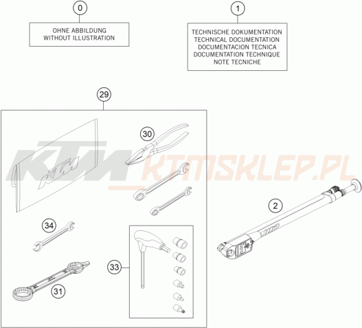 Schemat "dodatki opcjonalne" do KTM 350 EXC-F WESS