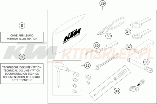 Schemat "dodatki opcjonalne" do KTM 690 DUKE R
