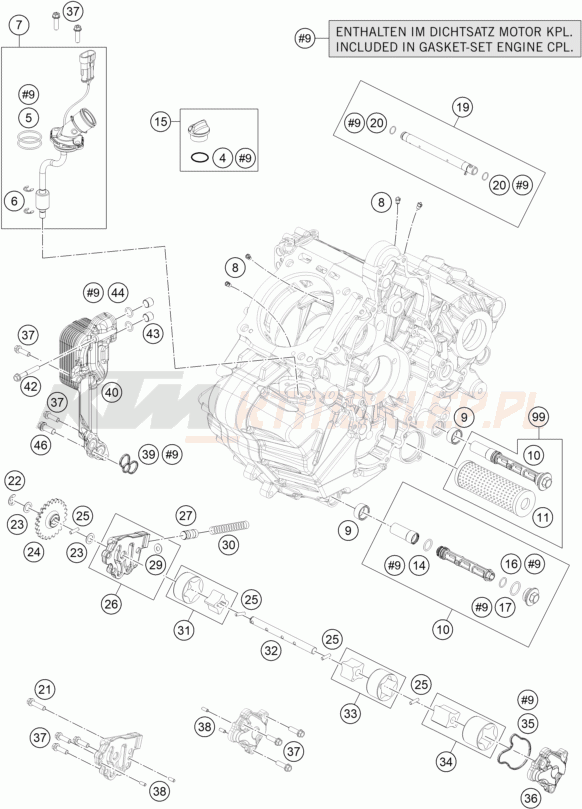 Schemat "smarowanie silnika" do KTM 1290 SUPERDUKE R S.E. ABS