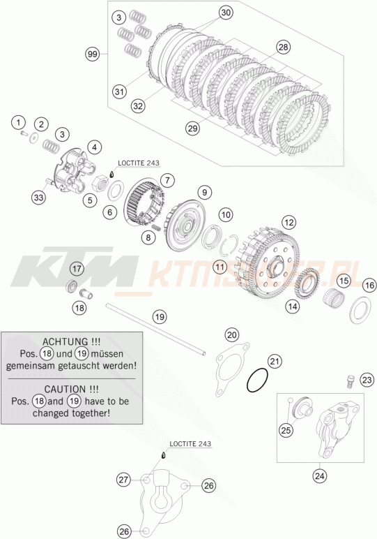 Schemat "sprzęgło" do KTM 690 SUPERMOTO R