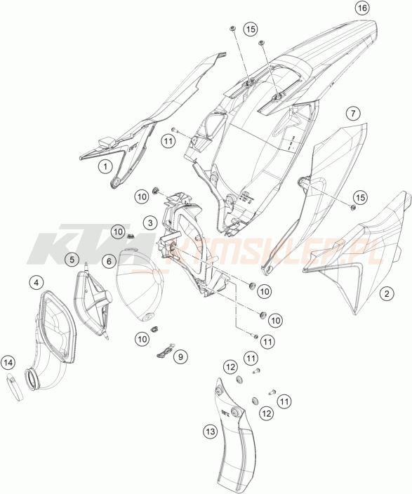 Schemat "filtr powietrza" do KTM 85 SX 17/14