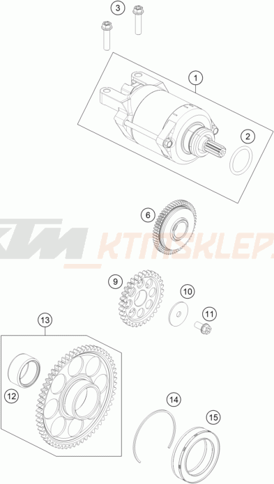 Schemat "rozrusznik" do KTM 250 SX-F FACTORY EDITION