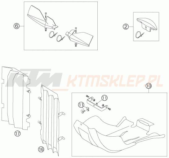 Schemat "akcesoria" do KTM 400 EXC FACTORY
