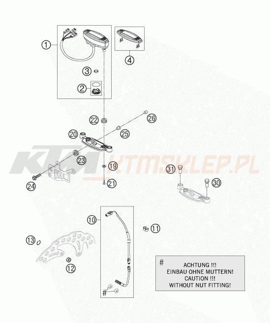 Schemat "system zabezpieczający" do KTM 250 EXC SIX-DAYS