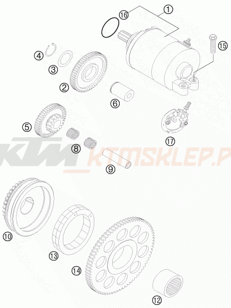 Schemat "rozrusznik" do KTM 525 XC ATV