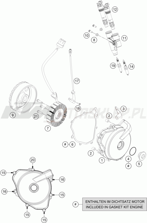 Schemat "układ zapłonowy" do KTM 690 Enduro R