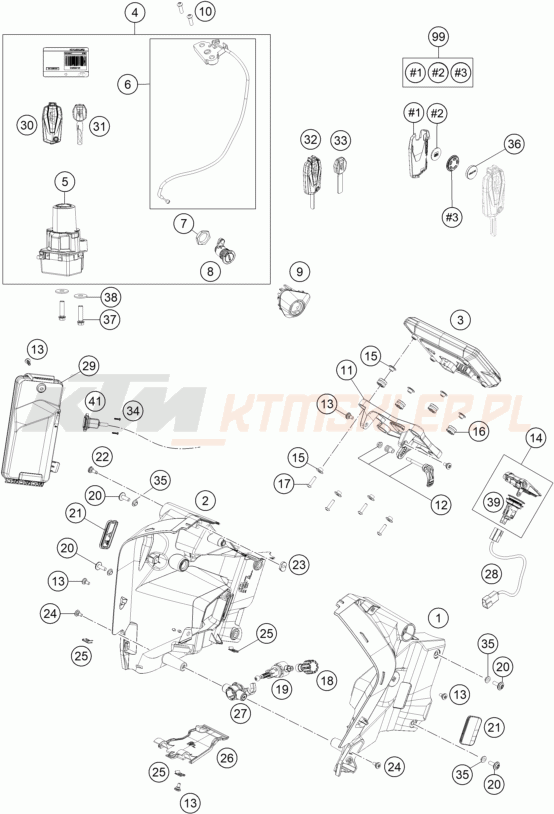Schemat "system zabezpieczający" do KTM 1290 SUPER ADVENTURE S