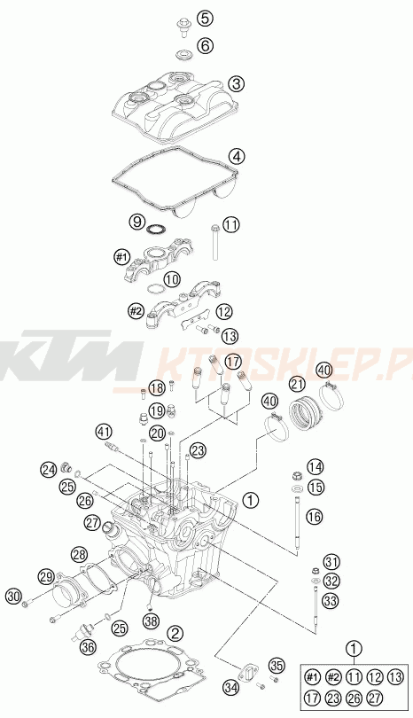 Schemat "głowica" do KTM 450 RALLY FACTORY REPLICA