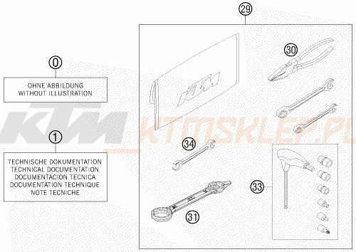 Schemat "dodatki opcjonalne" do KTM 125 EXC SIX-DAYS