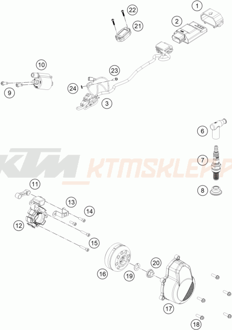Schemat "układ zapłonowy" do KTM 85 SX 17/14