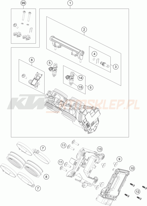 Schemat "wtrysk paliwa" do KTM 990 DUKE R