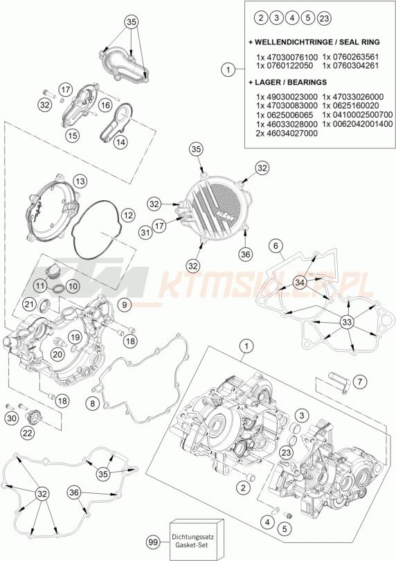 Schemat "kartery" do KTM 85 SX 19/16