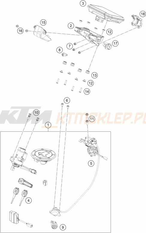 Schemat "system zabezpieczający" do KTM 990 DUKE