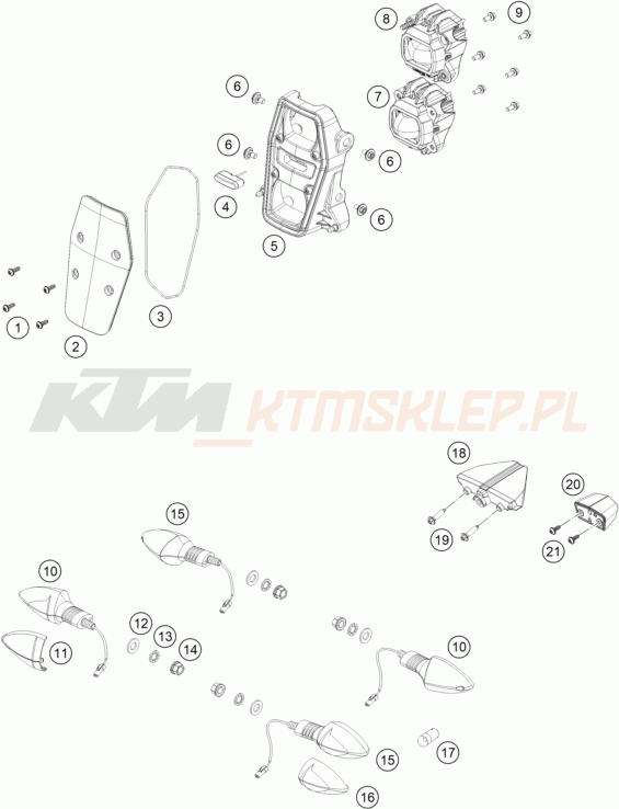 Schemat "oświetlenie" do KTM KTM 450 RALLY REPLICA