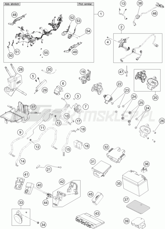 Schemat "wiązka elektryczna" do KTM 1390 SUPER DUKE R