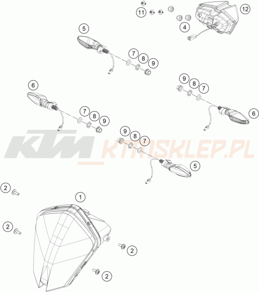 Schemat "oświetlenie" do KTM 790 ADVENTURE