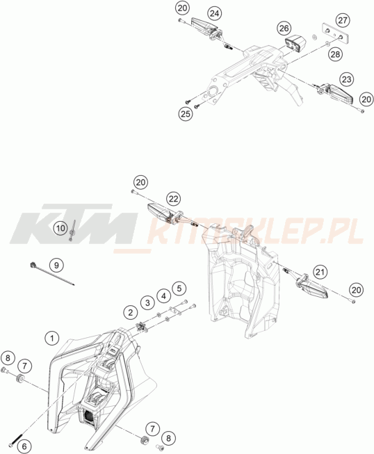 Schemat "oświetlenie" do KTM 990 DUKE