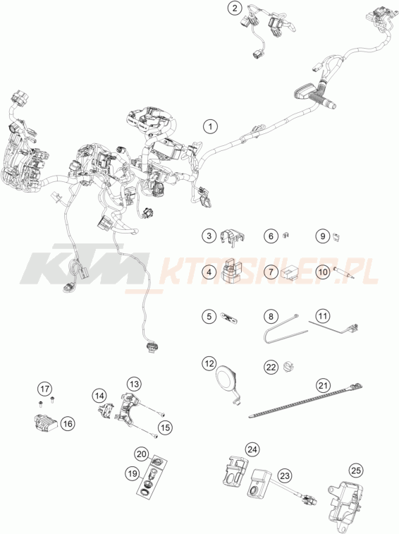 Schemat "wiązka elektryczna" do KTM 890 ADVENTURE R RALLY