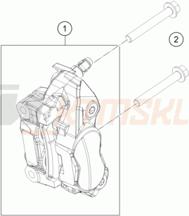 Schemat "zacisk hamulcowy + tarcza przód" do KTM 390 DUKE, blue