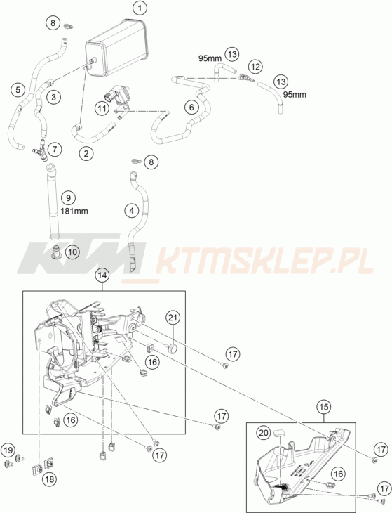 Schemat "EVAPORATIVE CANISTER" do KTM 990 DUKE