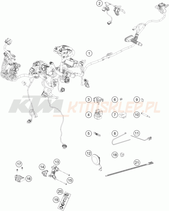 Schemat "wiązka elektryczna" do KTM 890 ADVENTURE R