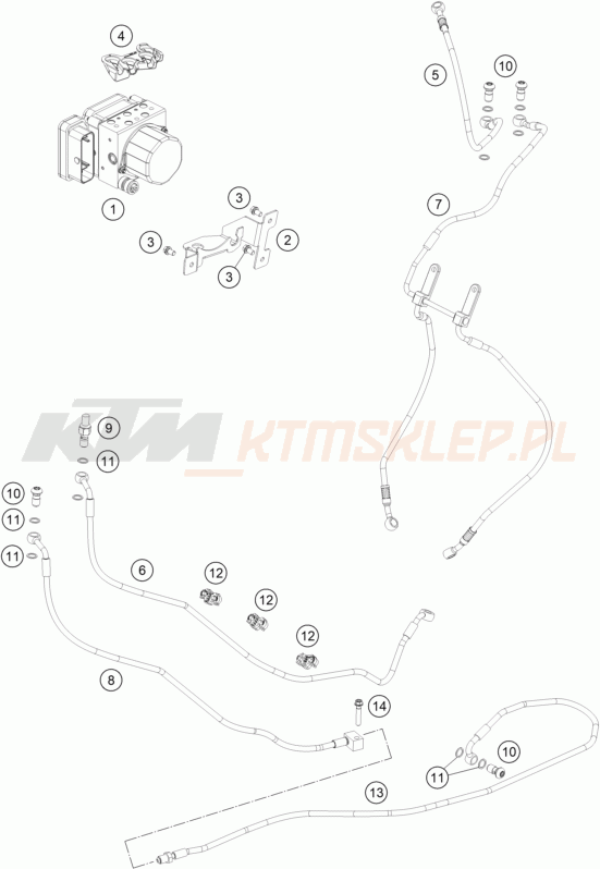 Schemat "ABS" do KTM 1290 SUPER DUKE GT