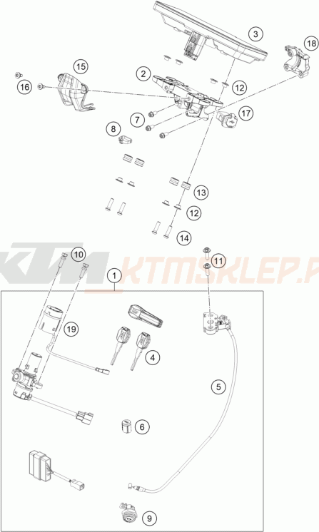 Schemat "system zabezpieczający" do KTM 990 DUKE R