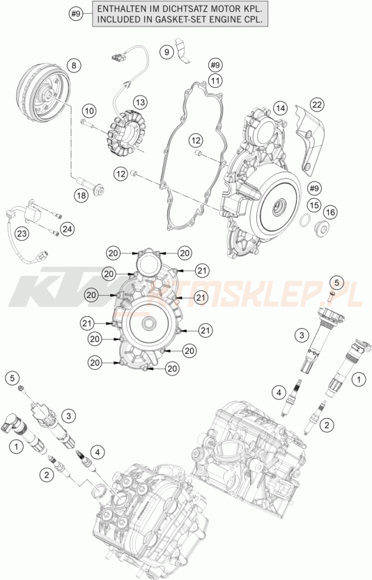 Schemat "układ zapłonowy" do KTM 1290 SUPER DUKE GT