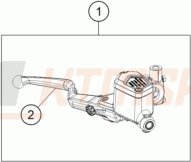 Schemat "przedni hamulec" do KTM 390 DUKE, blue